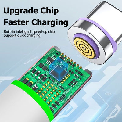 Pogo Pin LED, der leuchtendes magnetisches Aufladungskabel-aufgerolltes Seil 100cm USBs beleuchtet