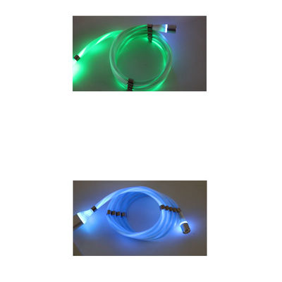Pogo Pin LED, der leuchtendes magnetisches Aufladungskabel-aufgerolltes Seil 100cm USBs beleuchtet
