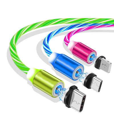 Pogo Pin Luminous LED, das magnetisches Aufladungskabel USBs für Handys beleuchtet
