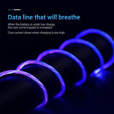 Pogo Pin Luminous LED, das magnetisches Aufladungskabel USBs für Handys beleuchtet
