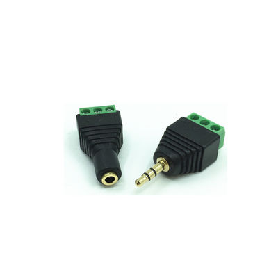 3.5mm Audiomann Jack Female Plug Stereokopfhörer-3-Pole zum Schraubklemme-Klemmenblock-Adapter
