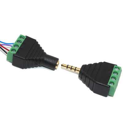 3.5mm Audiomann Jack Female Plug Stereokopfhörer-3-Pole zum Schraubklemme-Klemmenblock-Adapter