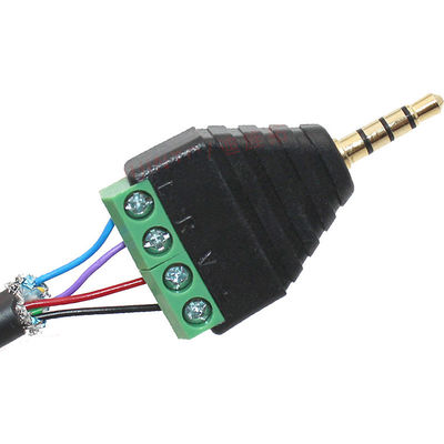 3.5mm Audiomann Jack Female Plug Stereokopfhörer-3-Pole zum Schraubklemme-Klemmenblock-Adapter