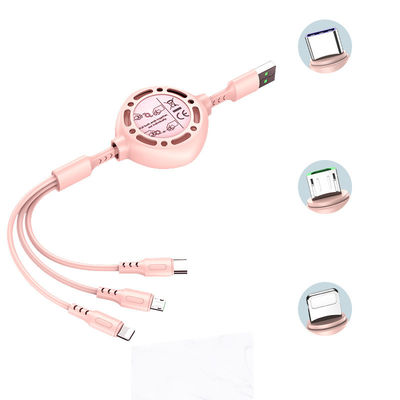 Schnelladung USB-Art Daten c-Kabel-5A laden flüssige Silikon Schnur ausziehbare 20cm - 100cm auf