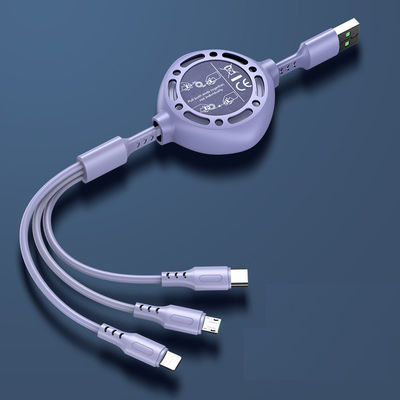 Schnelladung USB-Art Daten c-Kabel-5A laden flüssige Silikon Schnur ausziehbare 20cm - 100cm auf