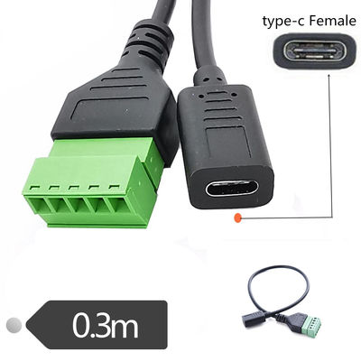 Art-c 3,1 Mannes-Jack Tos 5 USBs weibliches Stiftschraubklemme-Anschlusserweiterungs-Kabel 30cm