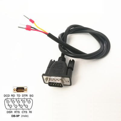 Subventions-Verbindungsstück RS232 Serien-RXD TXD DB9 D Boden-Hafen zu 3 Stiftanschlüsse Exapansions-Kabel
