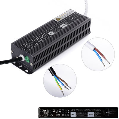 DC 12V 60W wasserdichten LED Fahrer Power Supply IP67 beleuchtend des Transformator-gab AC170-250V Adapter für LED-Streifen ein