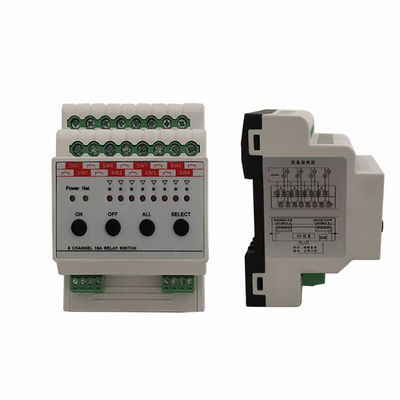 Smart Home, das Weise 16A des Steuergerät-Relais-Lastschalter-8 in Übereinstimmung mit Protokoll RS485 Modbus beleuchtet