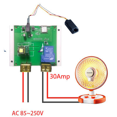 2 Weise 30A WiFi Fernsteuerungsausrüstung Rf-Relais-intelligente Schalter-Amazonas Alexa Google Homekit Temperature Humidity