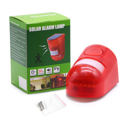Bewegungs-Sensor-Solarwarnungs-rote Lampe, die das solide Licht wasserdicht für Garten-Bauernhof-Lager warnt