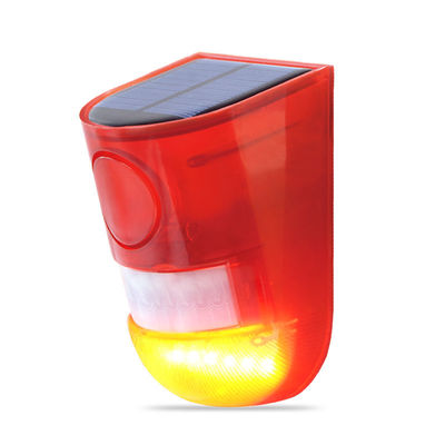 Bewegungs-Sensor-Solarwarnungs-rote Lampe, die das solide Licht wasserdicht für Garten-Bauernhof-Lager warnt