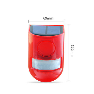 Bewegungs-Sensor-Solarwarnungs-rote Lampe, die das solide Licht wasserdicht für Garten-Bauernhof-Lager warnt