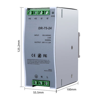 DR-75-24 75W 24V 3.2A DC-Ertrag-Lärm-Schienen-Schaltungs-Modus-Stromversorgung
