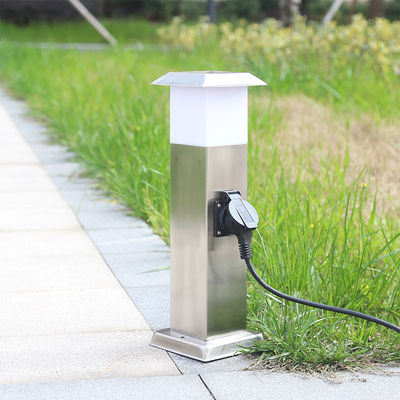 Schwarze Edelstahl-Stromanschlüsse Außengarten-Stromanschluss LED-Stützlicht Gartenstange