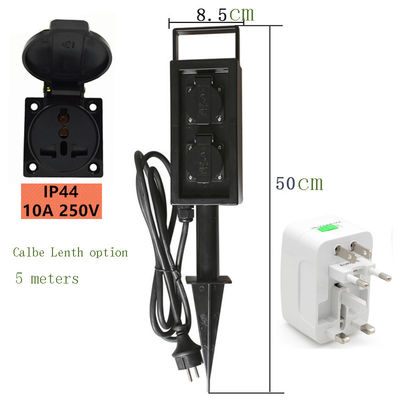 Sockel-Ausgang-Stange 10A AC250V der Gartenc$in-boden Rasen-im Freien Einsteckelektrischen leistung
