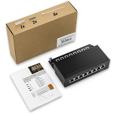 8 Port-Pacthpanel UTP Kabel-Verteiler-Verteilerdose-Teiler des Wand-Berg-RJ45 der Schalttafel-Cat6