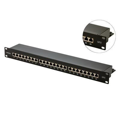 24 Port-Rackmount 19 Zoll x 1U Schalttafel Cat6 Pacthpanel UTP RJ45