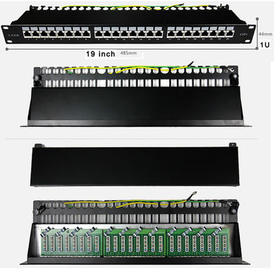 24 Port-Rackmount 19 Zoll x 1U Schalttafel Cat6 Pacthpanel UTP RJ45