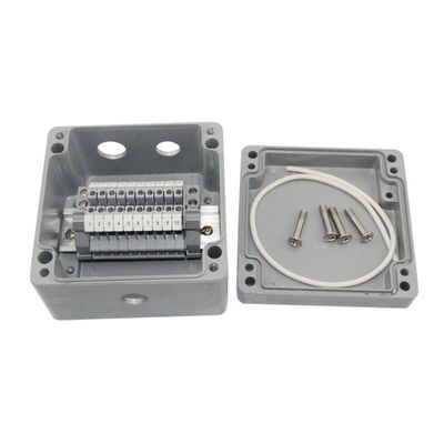 3 Wege wasserdichte Aluminium-Verteilschachtel mit PT2.5 Din Bahnterminalblöcken 120*120*82mm
