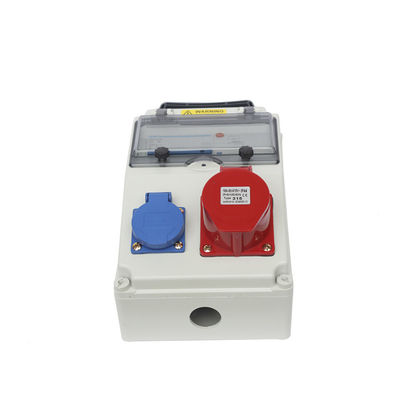Im Freien elektrischer Kasten Plastikwechselstrom 380V - 400V des wasserdichten elektrischen Sockel-IP65