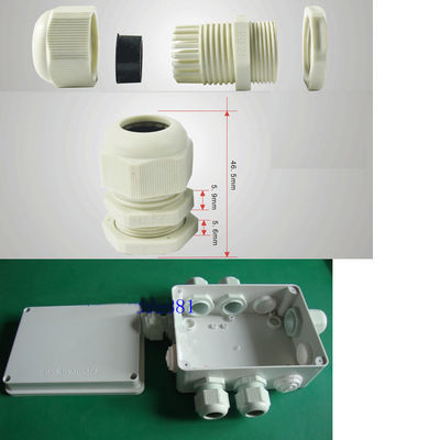 Monitor-Verteilungs-wasserdichter Kabelanschlusskasten der Überwachungskamera-IP67 mit Verbindungsstücken PG21