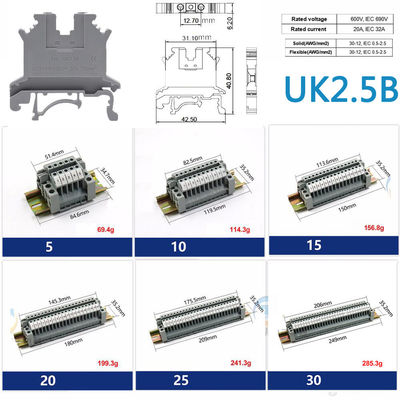 Aluminiumeinschließung Siegelanschlusskasten-Projekt-Rechtssache 170*80*56mm mit UK2.5B-Verteiler-Ausrüstung