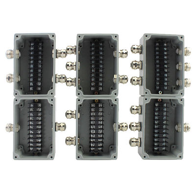 Druckgegossener Aluminiumverteilungs-Anschlusskasten wasserdicht mit Verteilern 120*80*55mm