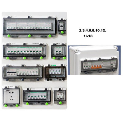 Wasserdichte Weise 2 3 4 5 6 8 10 12 16 18 des Wand-elektrische Einschließungs-Plastikschalter-Leistungsschalter-Kasten-IP67 im Freien