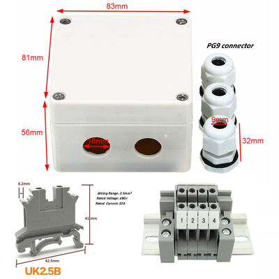 Einschließungs-Kabelanschlusskasten 100*100*75mm Pastic imprägniern elektrischer mit Verbindungsstücken
