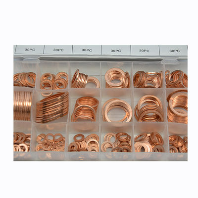 350pcs 18 sortiert metrische kupferne flache Ring Washer Gaskets Assortment Set-Ausrüstung IMPA813080