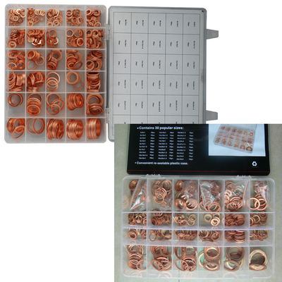 568pcs 30 sortiert metrische kupferne flache Ring Washer Gaskets Assortment Set-Ausrüstung IMPA813080