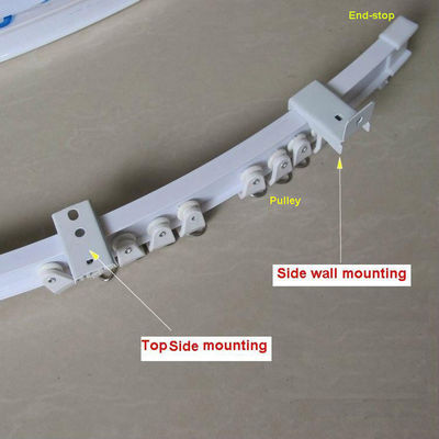 Bendable Fenster gebogene Vorhang-Rod Plastic Metal Alloy Track-Schienen-Decke oder Seitenwand-Montage
