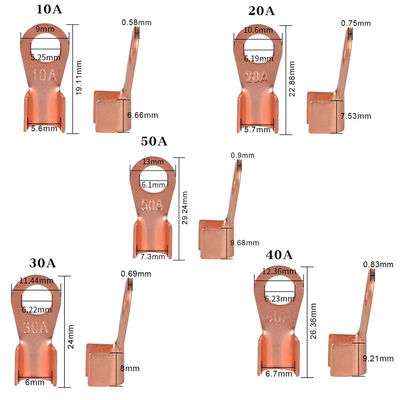 Bördelmaschinen-Quetschwerkzeug-Zange und offenes Kupfer Ring Lug Terminals Assortment Set OT 10A des Fass-70pcs zu 50A