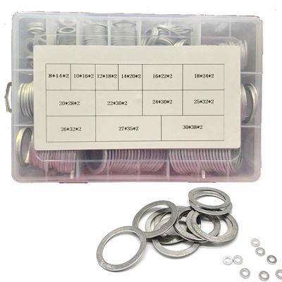 260pcs 13 sortiert metrische flache Ring Oil Drain Plug Washers-Dichtungs-Zusammenstellungs-Aluminiumausrüstung