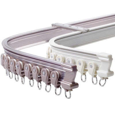 Harte Beanspruchung kurvte Aluminium-Pole-Erkerfenster Rod Bendable Curtain Track Rail für Raum-Teiler