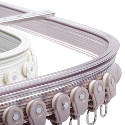 Harte Beanspruchung kurvte Aluminium-Pole-Erkerfenster Rod Bendable Curtain Track Rail für Raum-Teiler