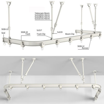 Harte Beanspruchung kurvte Aluminium-Pole-Erkerfenster Rod Bendable Curtain Track Rail für Raum-Teiler