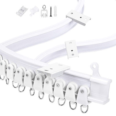 Bendable Fenster gebogene Vorhang-Rod Plastic Metal Alloy Track-Schienen-Decke oder Seitenwand-Montage