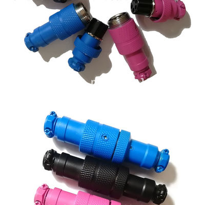 4 Verbindungsstück des Stift5 Stifte farbiges Hochleistungskreisluftfahrt-Ankern-Sockel-Stecker-GX12 GX16