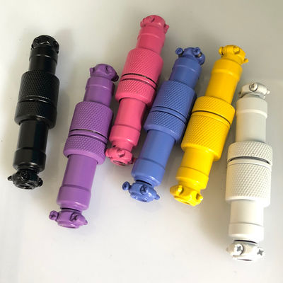 4 Verbindungsstück des Stift5 Stifte farbiges Hochleistungskreisluftfahrt-Ankern-Sockel-Stecker-GX12 GX16
