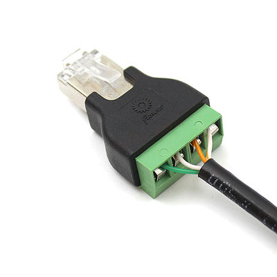 RJ45-Netzwerk-Männliche Steckdose 8P8C bis 4 Pin-Schrauben-Terminalblöcke RS485-Adapter