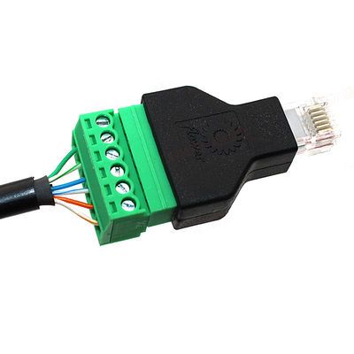 Verbindungsstück-modulare Stecker RJ12 6P6C bis 6 Pin Screw Terminal Blocks Adapter