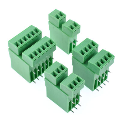3.81mm Pitch Doppelreihe-PCB-Anschlüsse Steckschrauben-Terminalblöcke Stecker + Winkel-Pin-Kopf