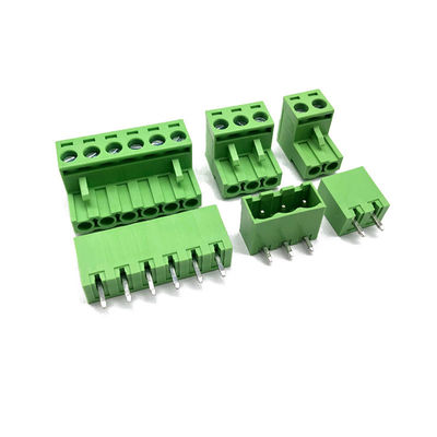 5.08mm Pitch PCB Plug-in Screw Terminal Blöcke Plug + Rechteck Pin Header mit gedruckten Marker Service