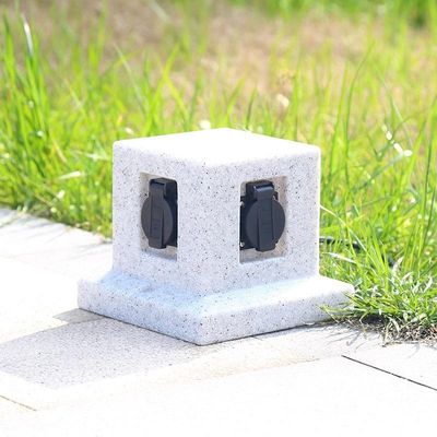Sockel-Ausgang-Nachahmungs-im Freien Marmorpolyäthylen-Plastik der Gartenc$in-boden Rasen-elektrischen Leistung