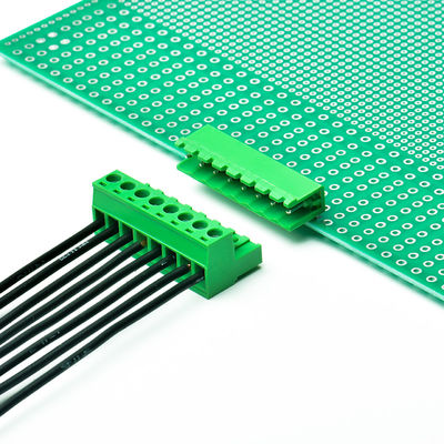 5.08mm Pitch PCB Plug-in Screw Terminal Blöcke Plug + Rechteck Pin Header mit gedruckten Marker Service
