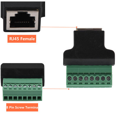 RJ45 Buchse 8P8C bis 8 Pin Screw Terminal Block Adapter für Lösung CCTV Vedio