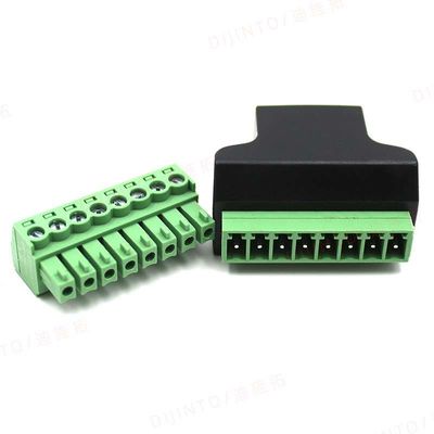 RJ45 Buchse 8P8C bis 8 Pin Screw Terminal Block Adapter für Lösung CCTV Vedio