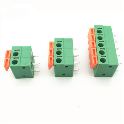 Frühlings-Verteiler-horizontaler verdrahtender Eintritt 5.08mm Neigung PWBs Screwless